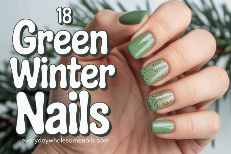 18 Green Winter Nails Ideas for Stylish Seasonal Looks
